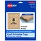 2" x 3" Rectangle Rounded Corners, Kraft Brown Printable Tags